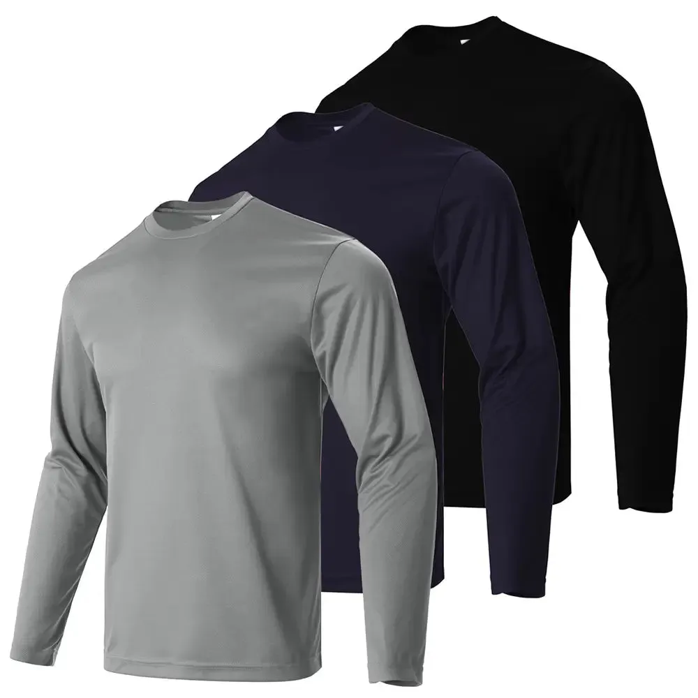 3pcs Men's Long Sleeve Sports Tees