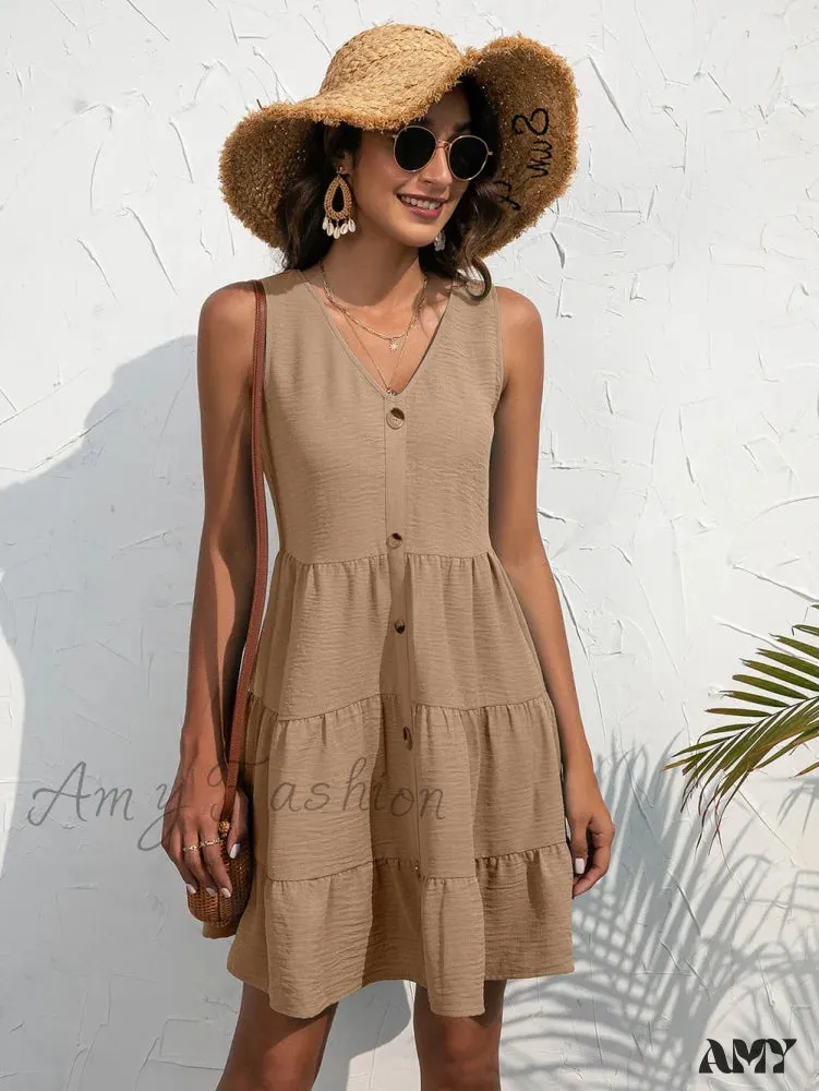 Amy Fashion - V-Neck Boho Beach Sexy Dresses