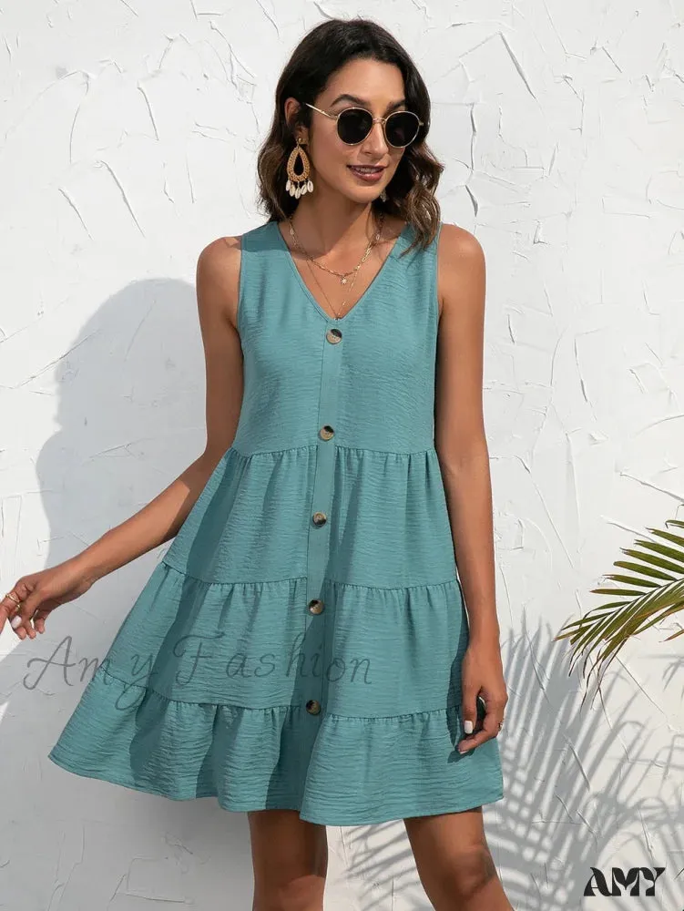 Amy Fashion - V-Neck Boho Beach Sexy Dresses