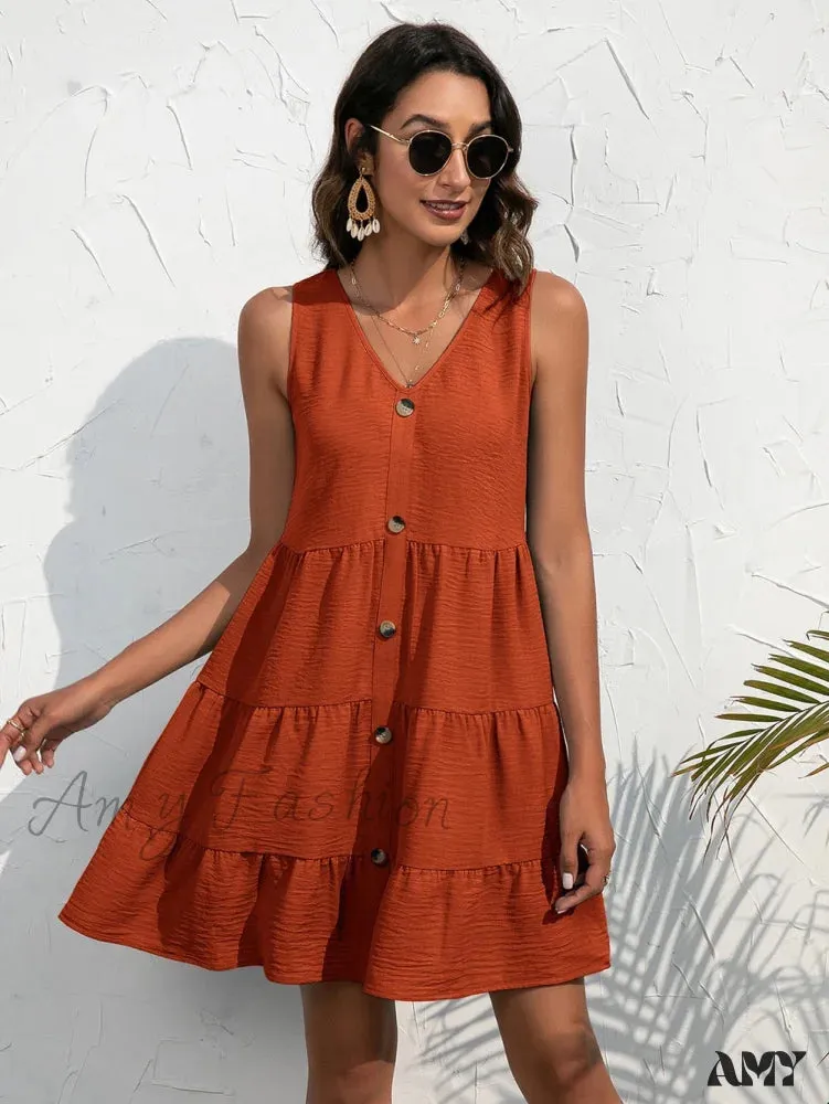 Amy Fashion - V-Neck Boho Beach Sexy Dresses