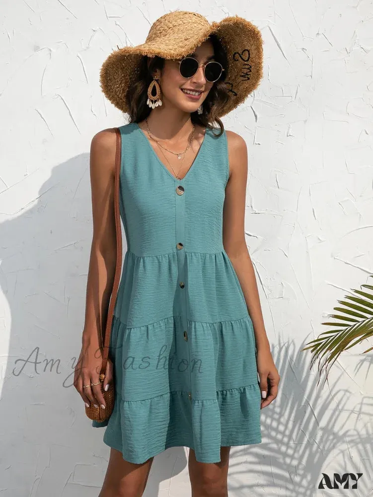 Amy Fashion - V-Neck Boho Beach Sexy Dresses