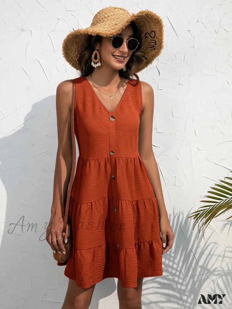 Amy Fashion - V-Neck Boho Beach Sexy Dresses