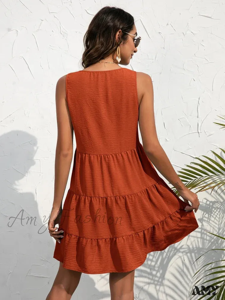 Amy Fashion - V-Neck Boho Beach Sexy Dresses