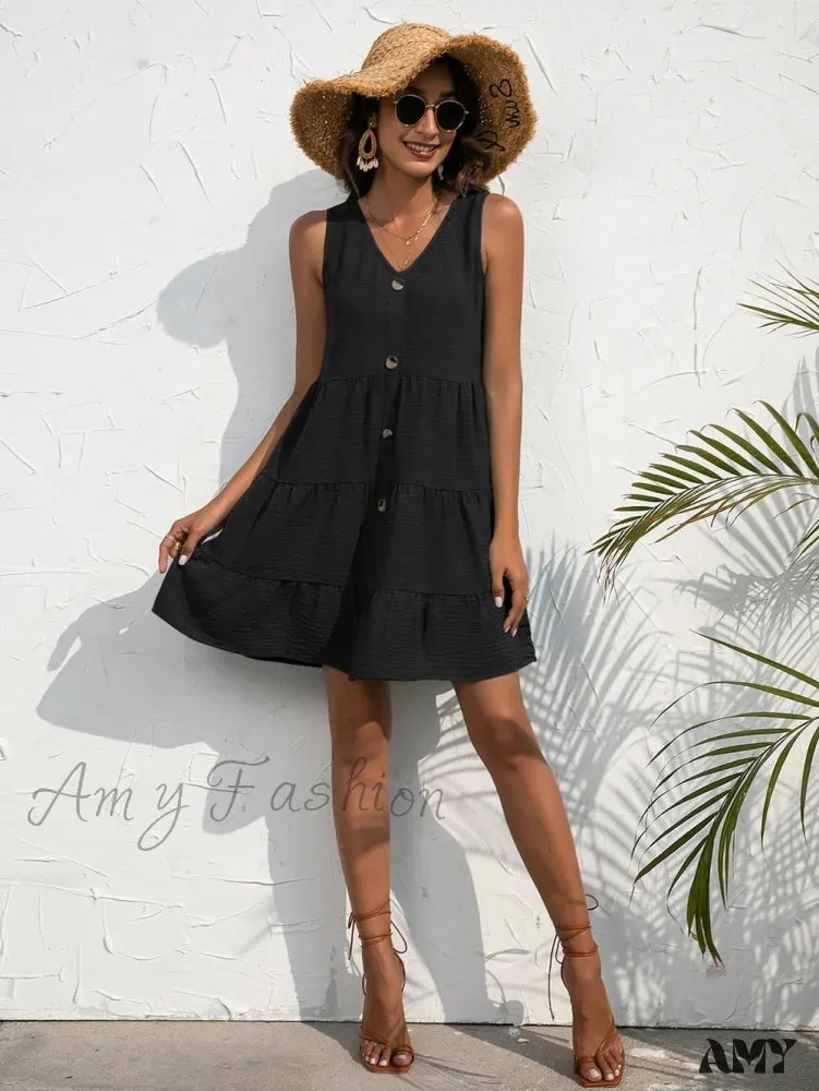 Amy Fashion - V-Neck Boho Beach Sexy Dresses