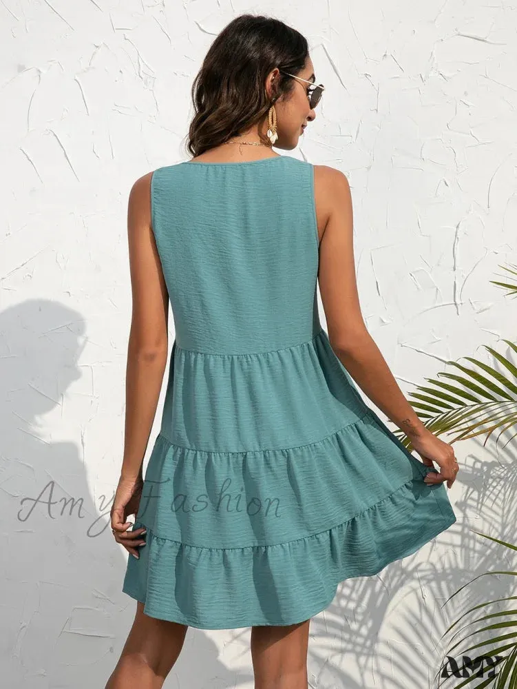 Amy Fashion - V-Neck Boho Beach Sexy Dresses