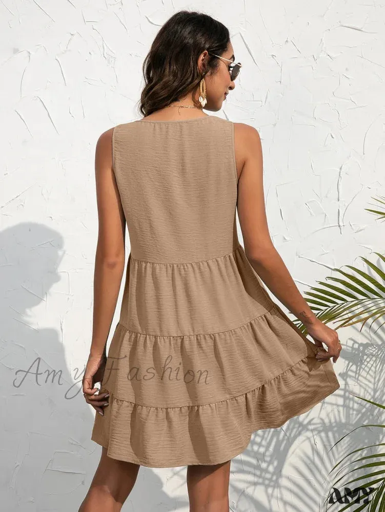 Amy Fashion - V-Neck Boho Beach Sexy Dresses