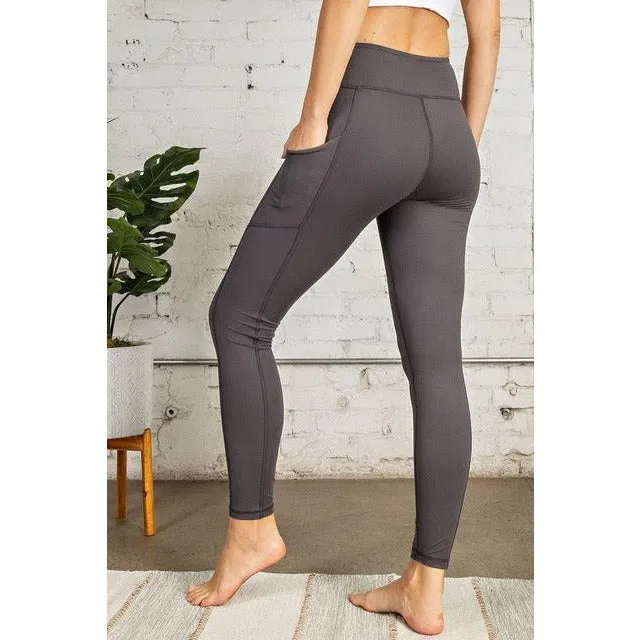 Ariana Butter Soft Leggings-Charcoal