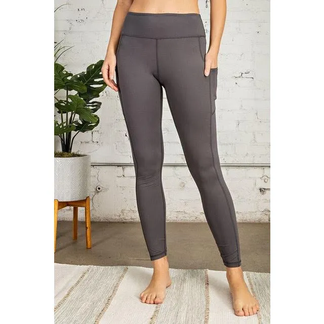 Ariana Butter Soft Leggings-Charcoal