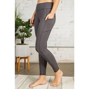 Ariana Butter Soft Leggings-Charcoal