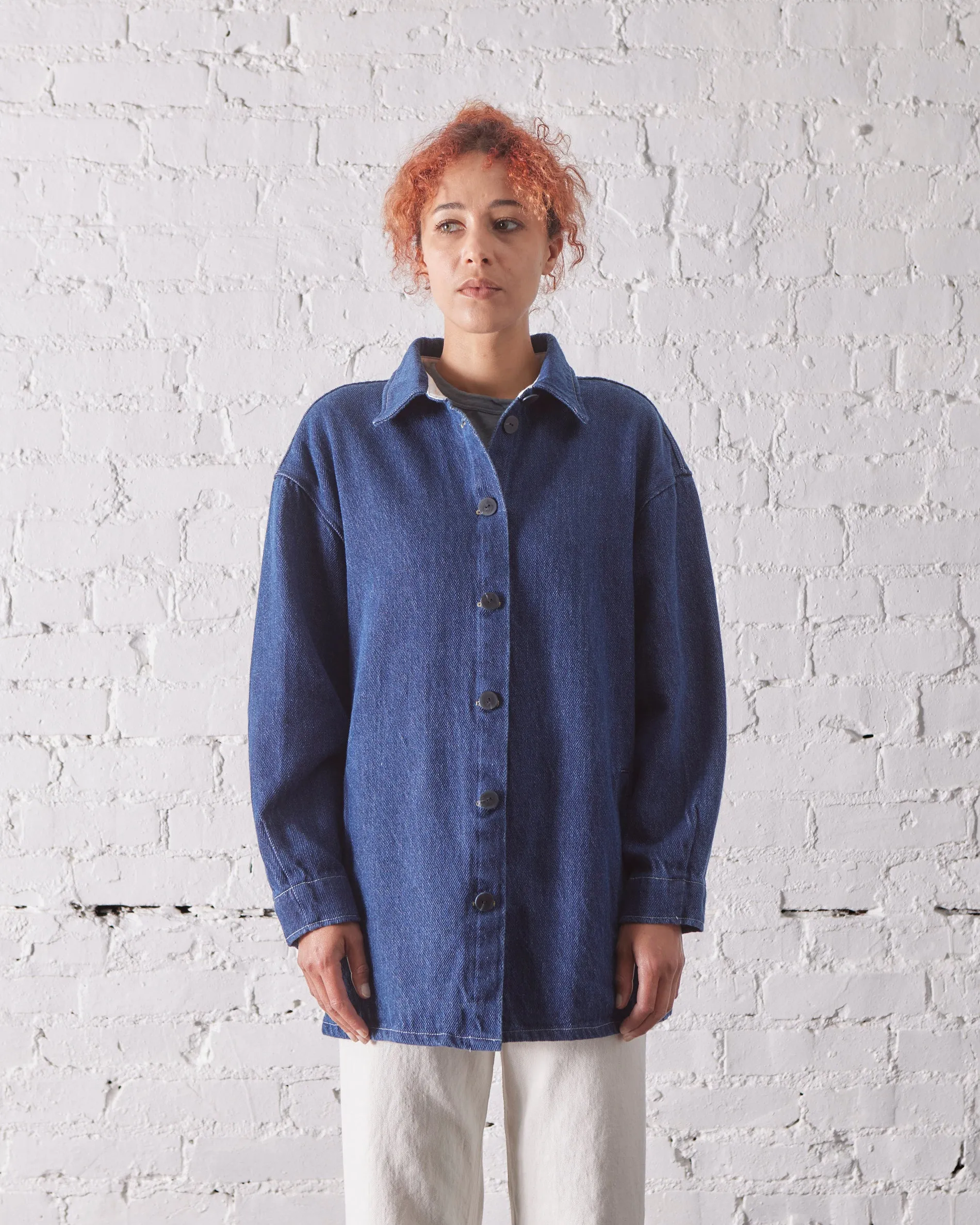 Atelier Delphine Oaklay Jacket, Enzyme Wash Denim