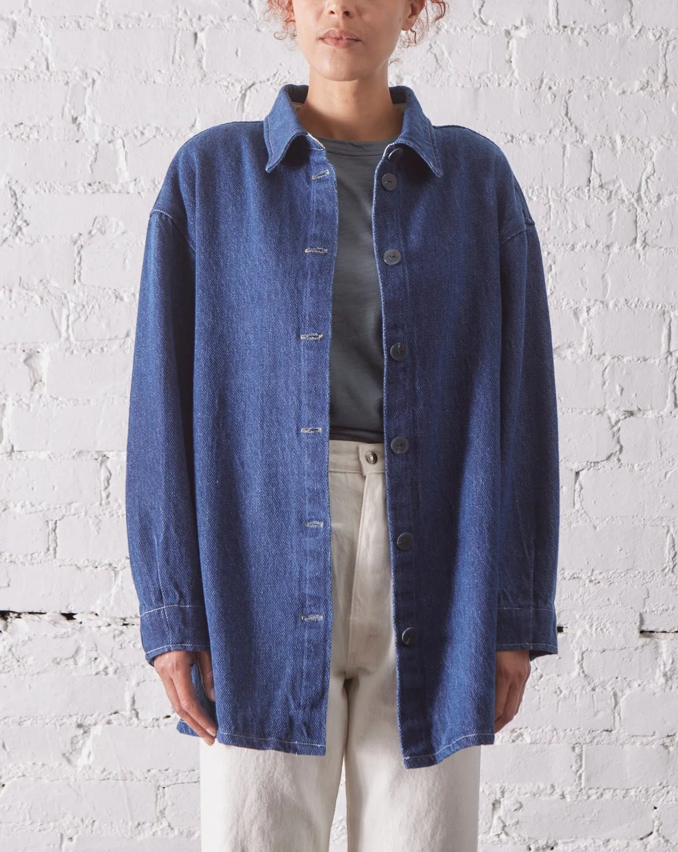 Atelier Delphine Oaklay Jacket, Enzyme Wash Denim