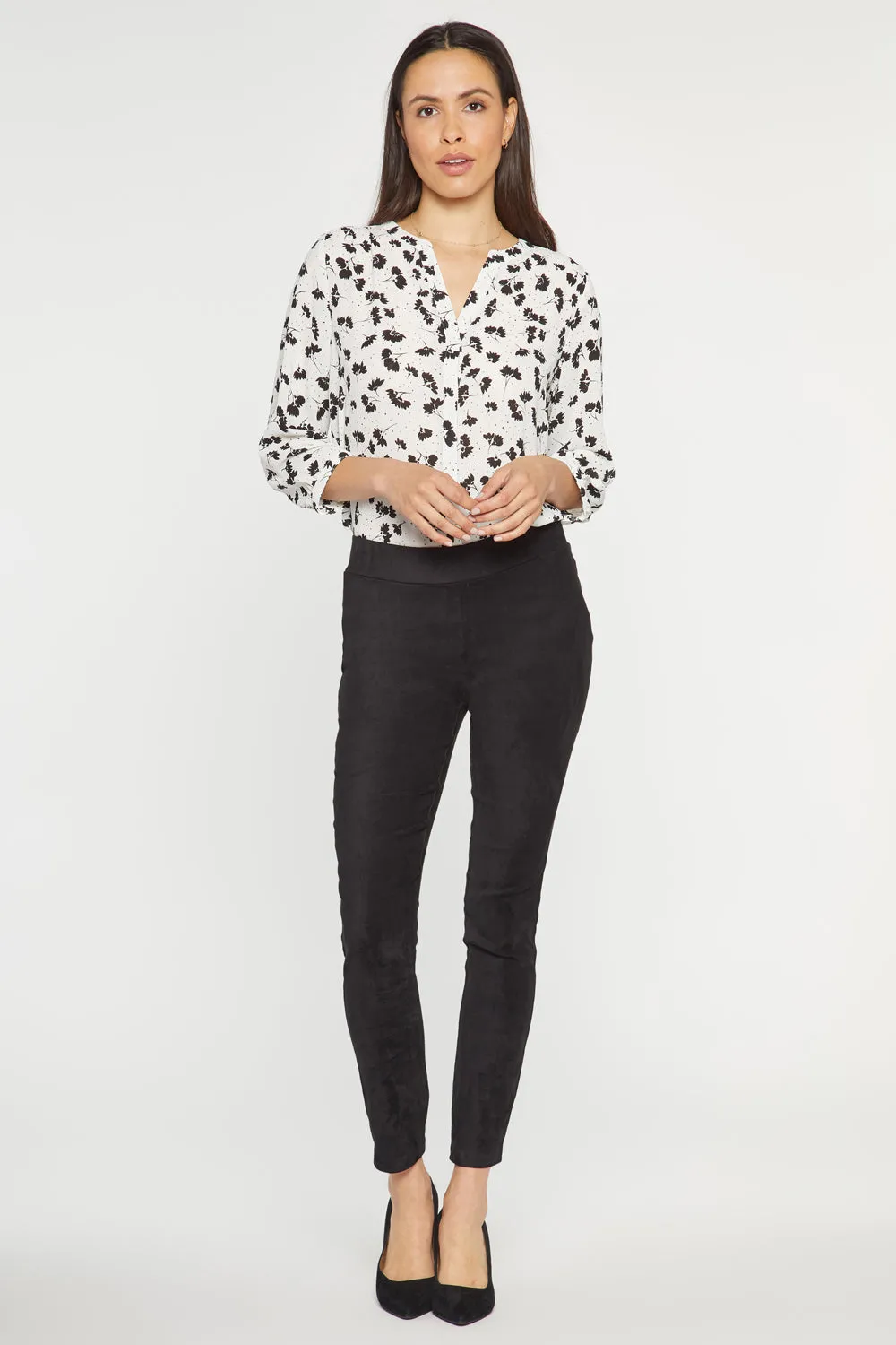 Basic Legging Pants In Petite - Black