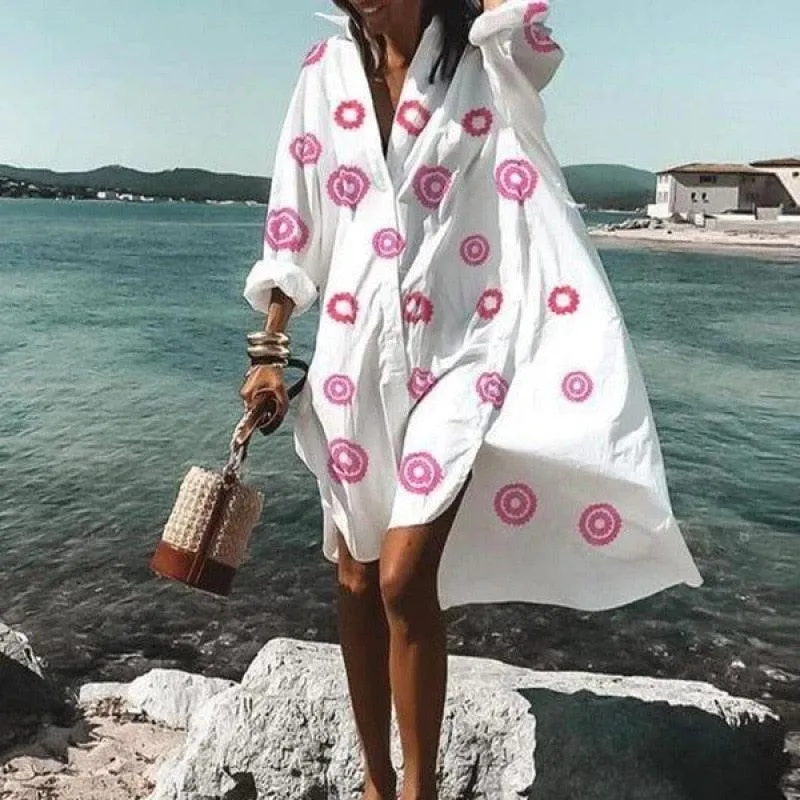 Bohemian long Sleeve Loose Summer Dress