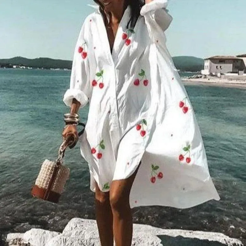 Bohemian long Sleeve Loose Summer Dress