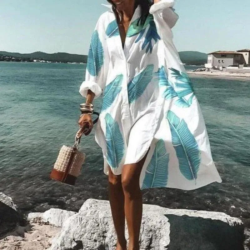 Bohemian long Sleeve Loose Summer Dress