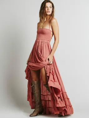 Boho Chic Long Backless Dress