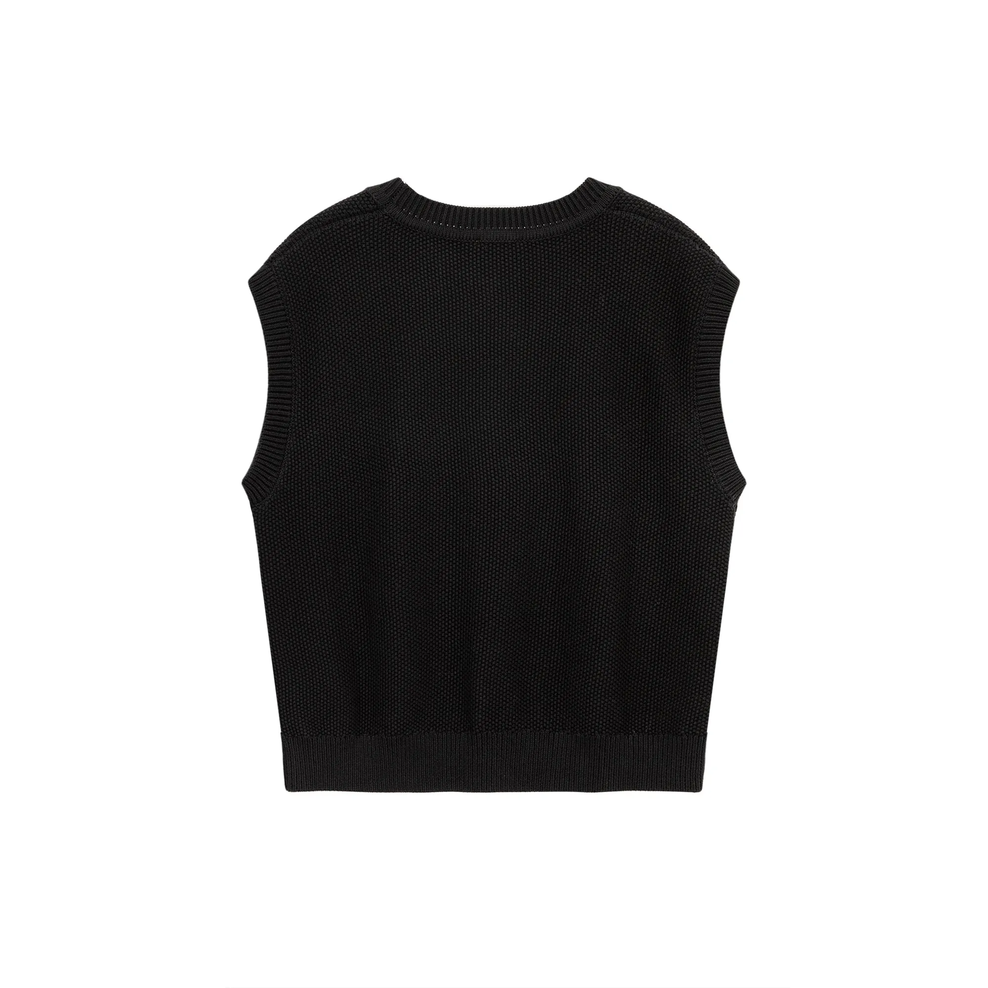 Boxy Sleeveless Knit Sweater