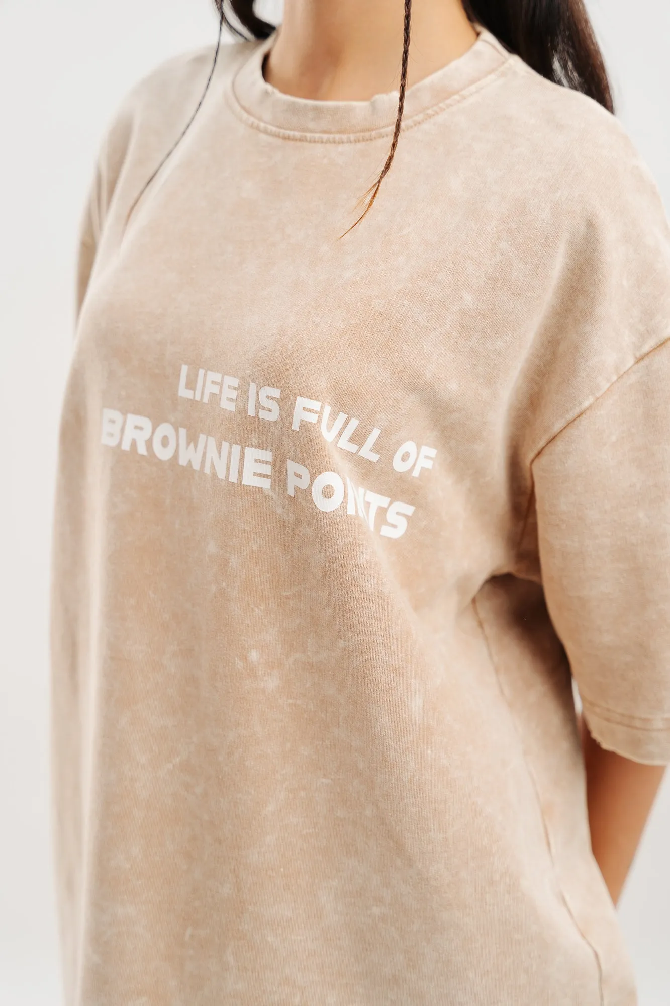 Brownie Acid Wash Oversized Tees