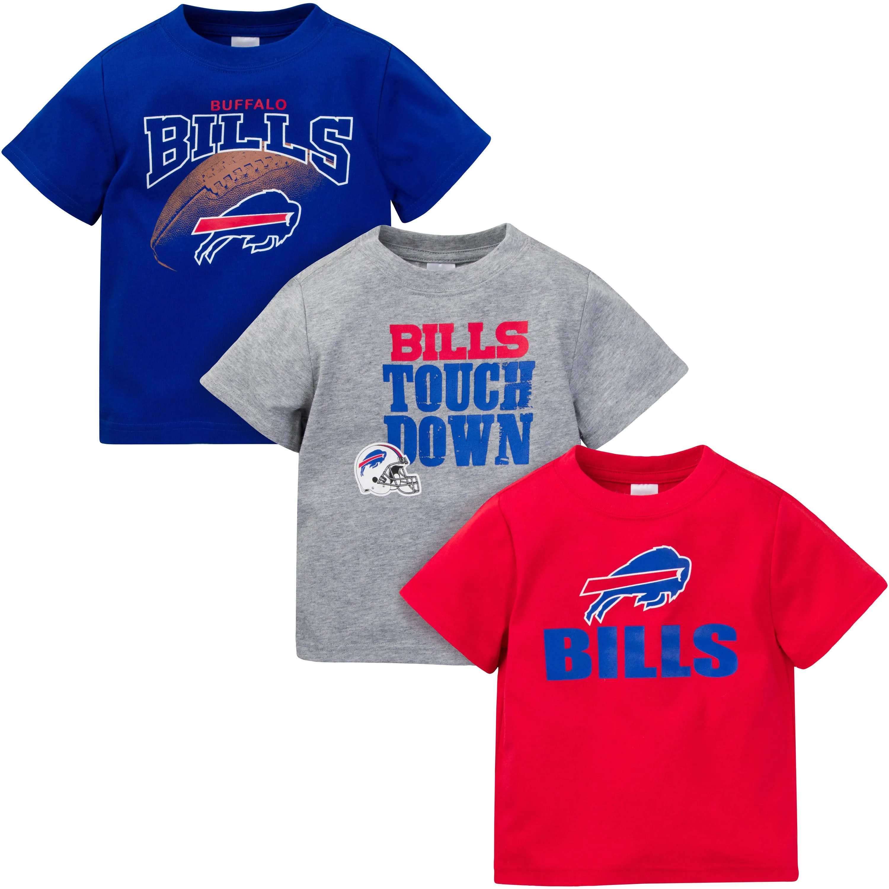 Buffalo Bills Boys 3-Pack Short Sleeve Tees