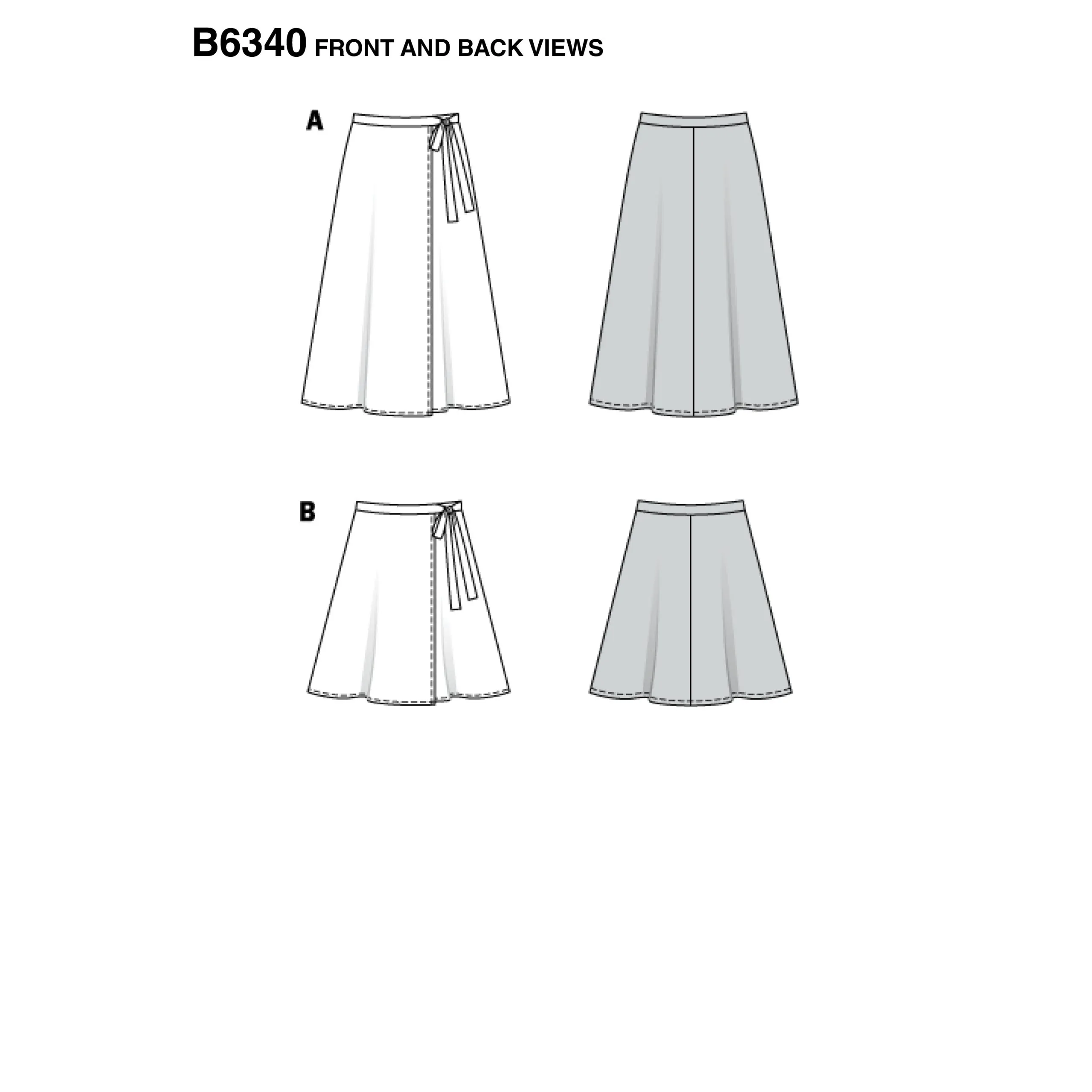 Burda Wrap Skirts 6340