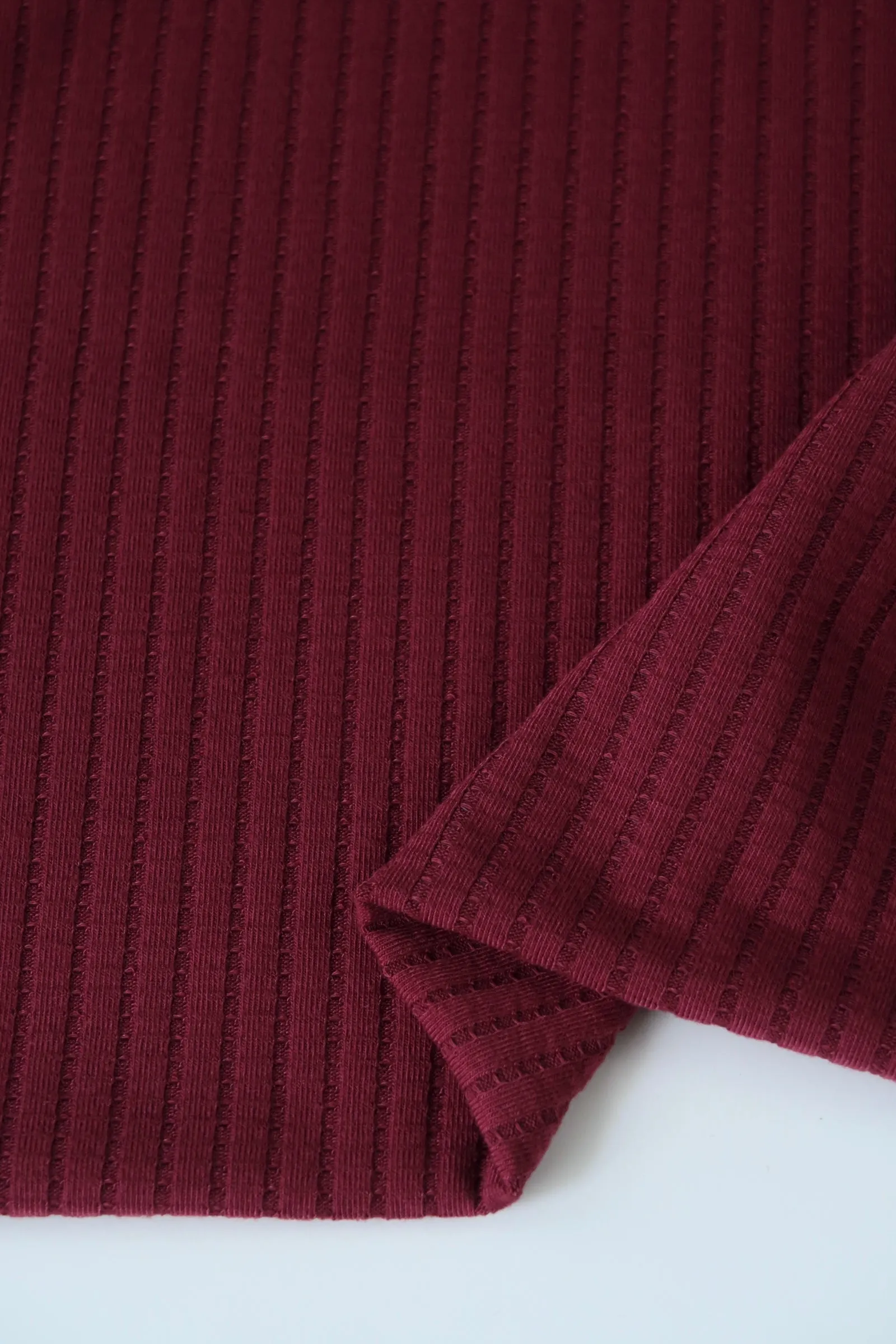 Burgundy Nepal Rib Knit