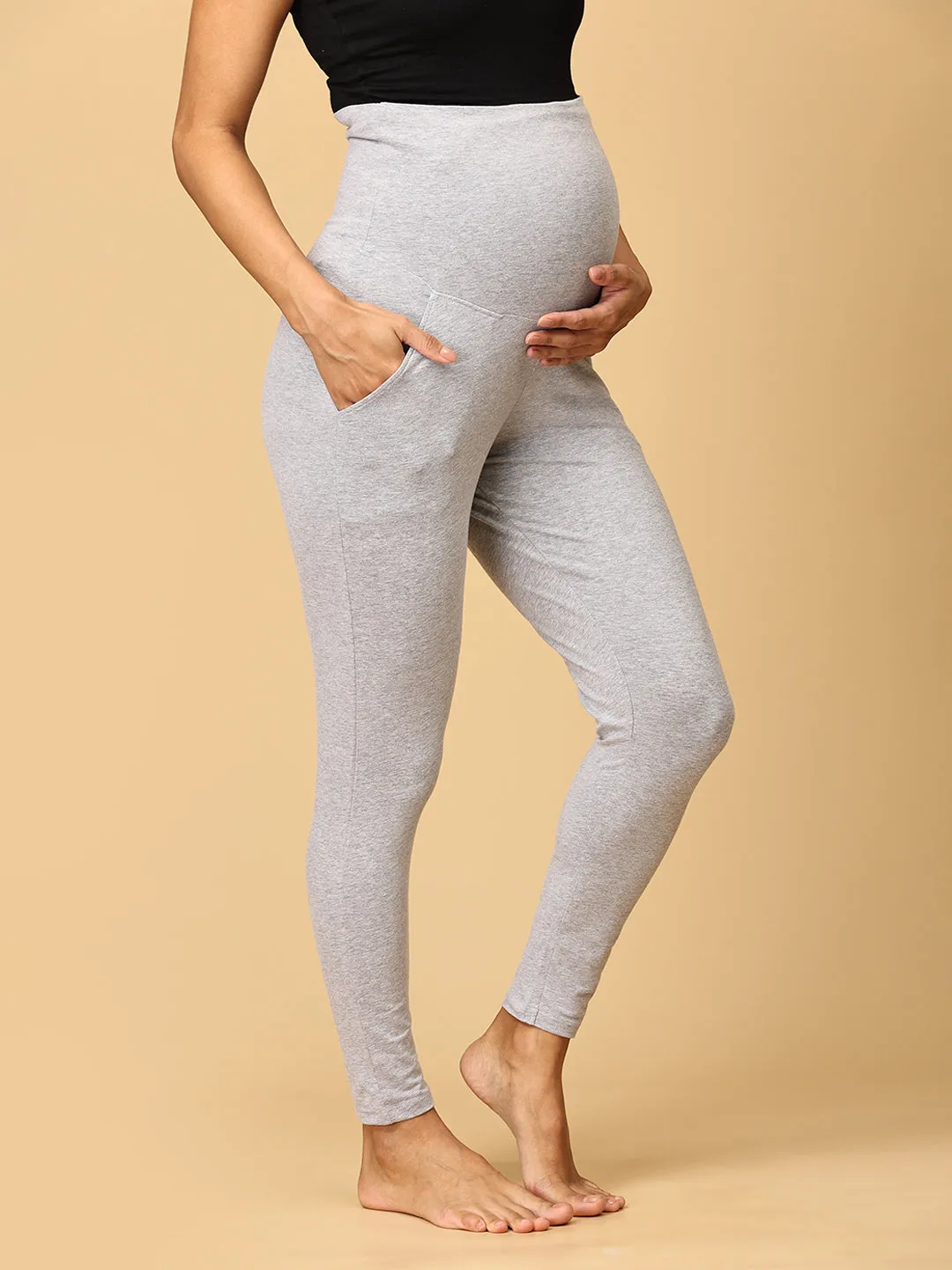 Combo Of Comfy Maternity Trackpants, Leggings & Joggers