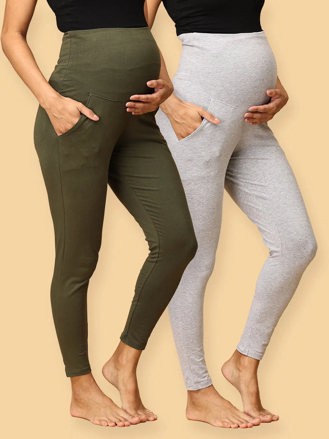 Comfy Maternity Leggings Combo of 2