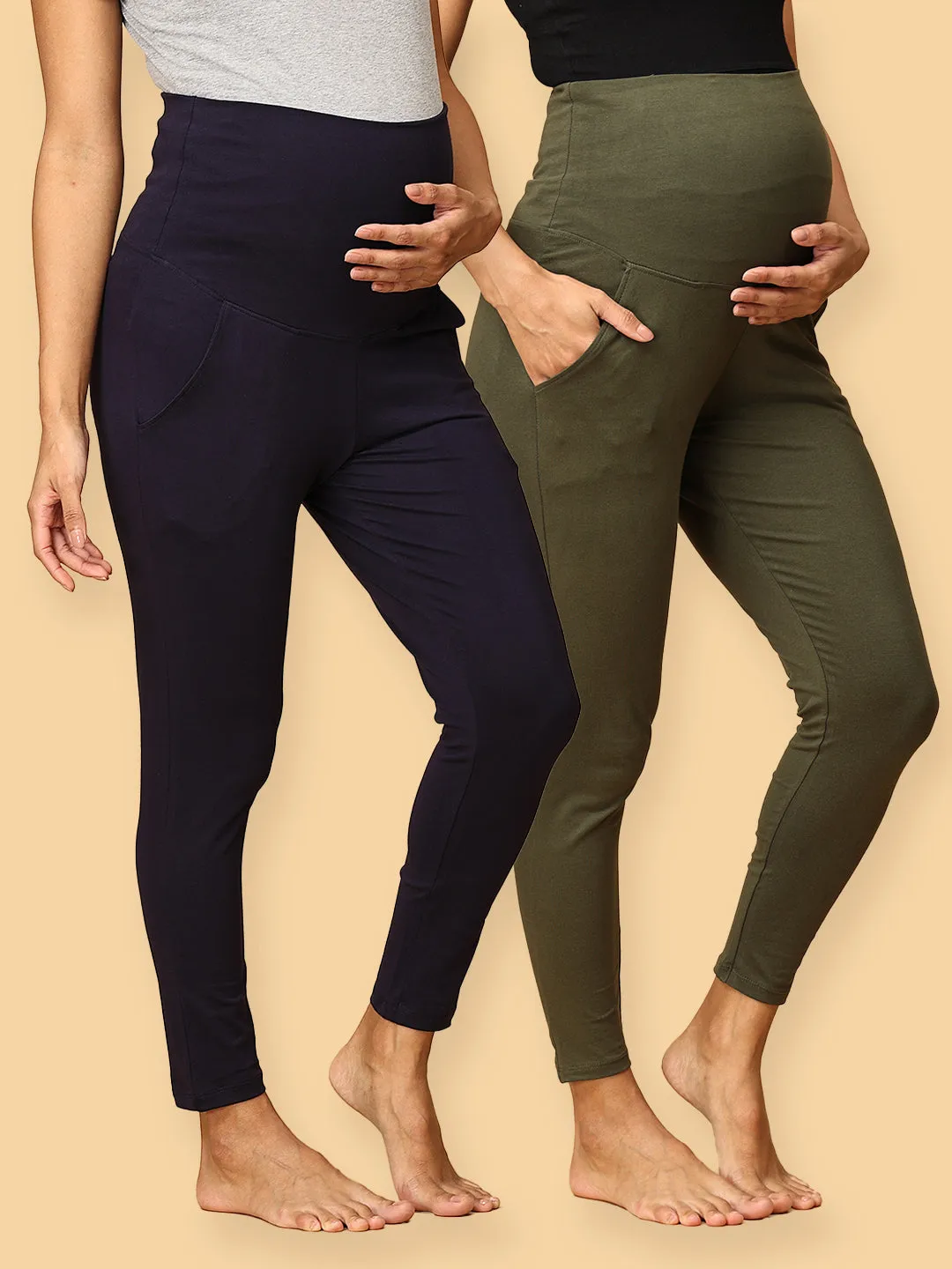 Comfy Maternity Leggings Combo of 2