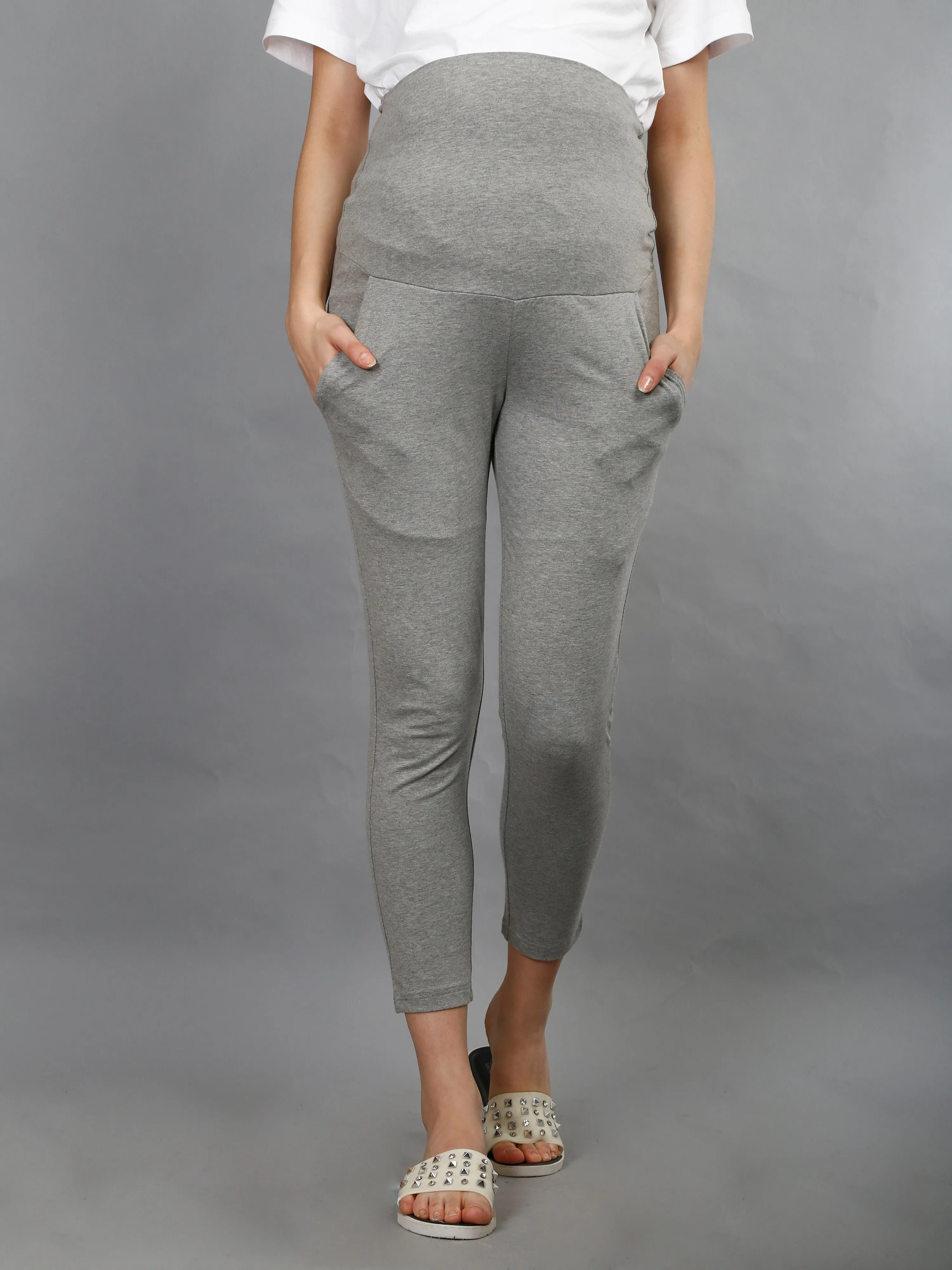 Comfy Maternity Leggings Grey