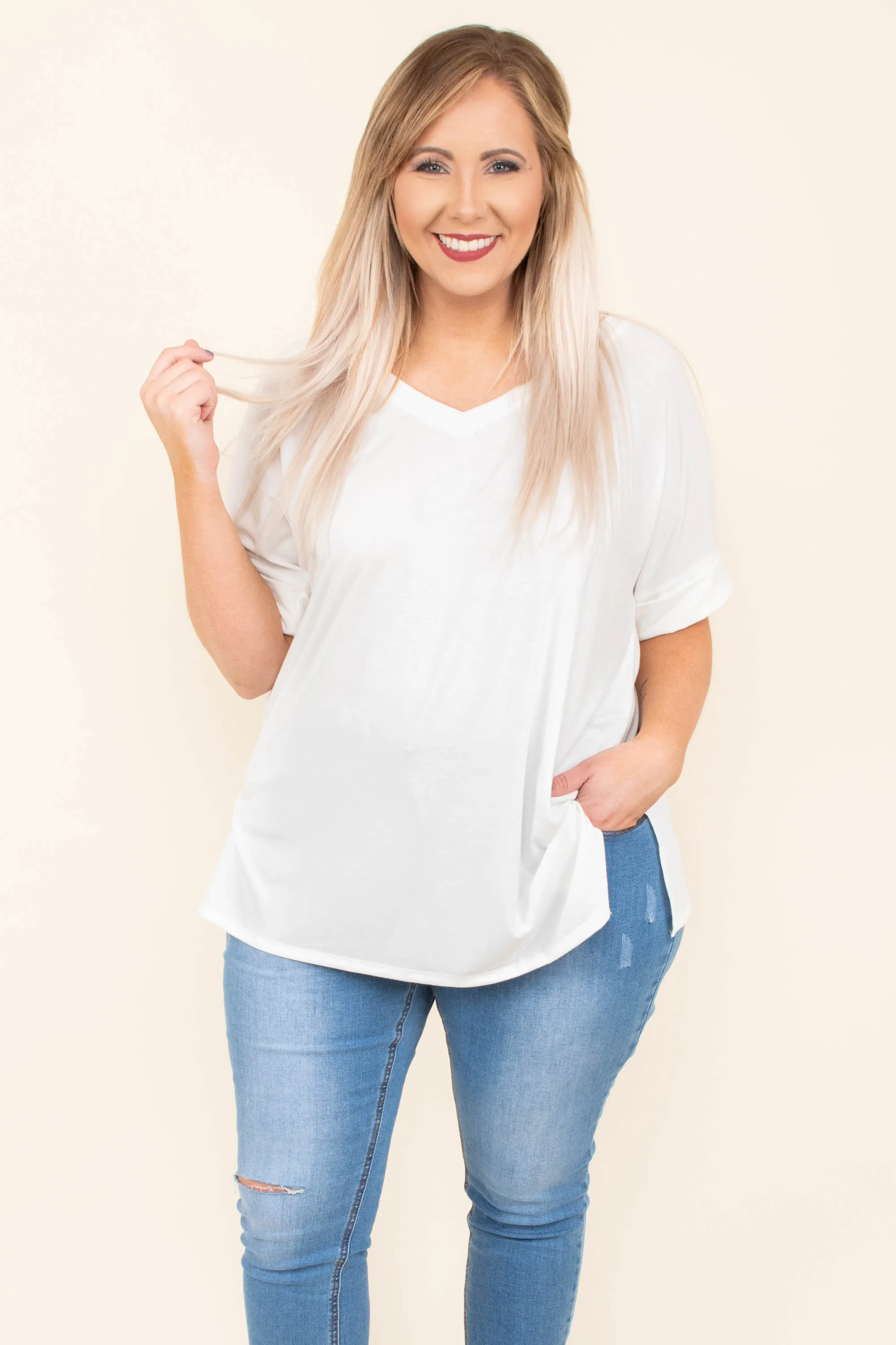 Comfy Travels Top, Ivory