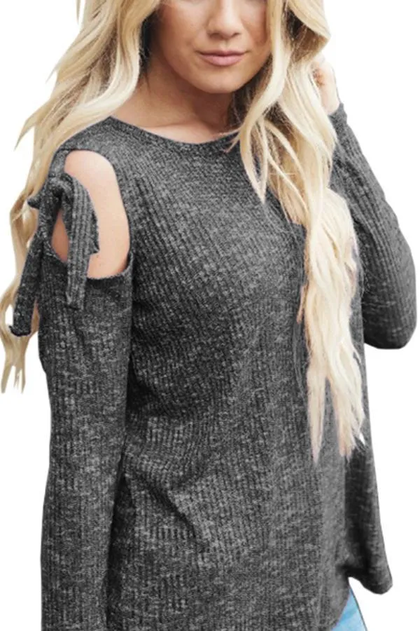 Crew Neck  Asymmetric Hem  Plain Sweaters