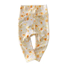 Daisy Blossom on Cream Leggings