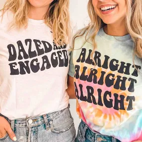 Dazed & Engaged Tie-Dye Bachelorette Party Shirts