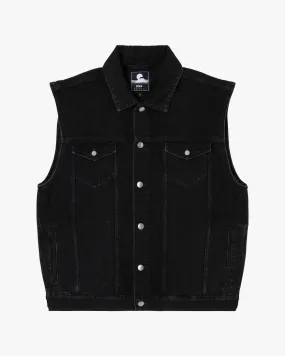 Edwin Jolien Denim Vest - Black Dark Marble Wash