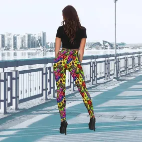 Fashionable Comfy Colorful Leggings- Hearts 3