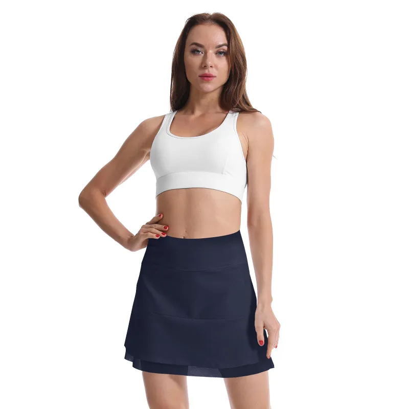 Golf Women's Tennis Skirts Athletic with Pockets Black