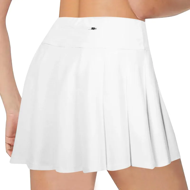 Golf Women's Tennis Skirts Pleated High Waisted Grey