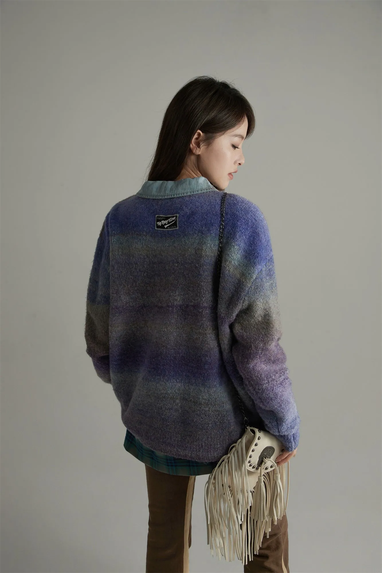 Gradient Stripe Knit Sweater