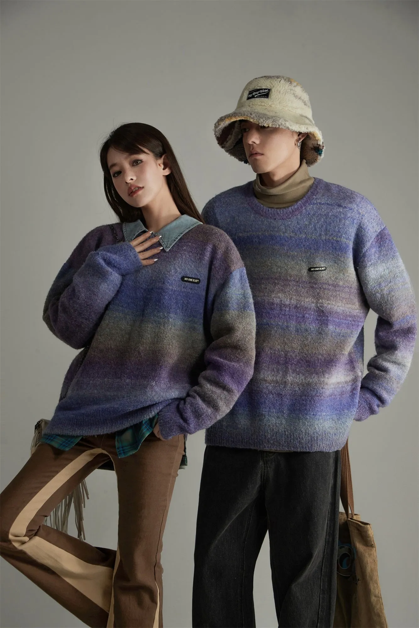 Gradient Stripe Knit Sweater