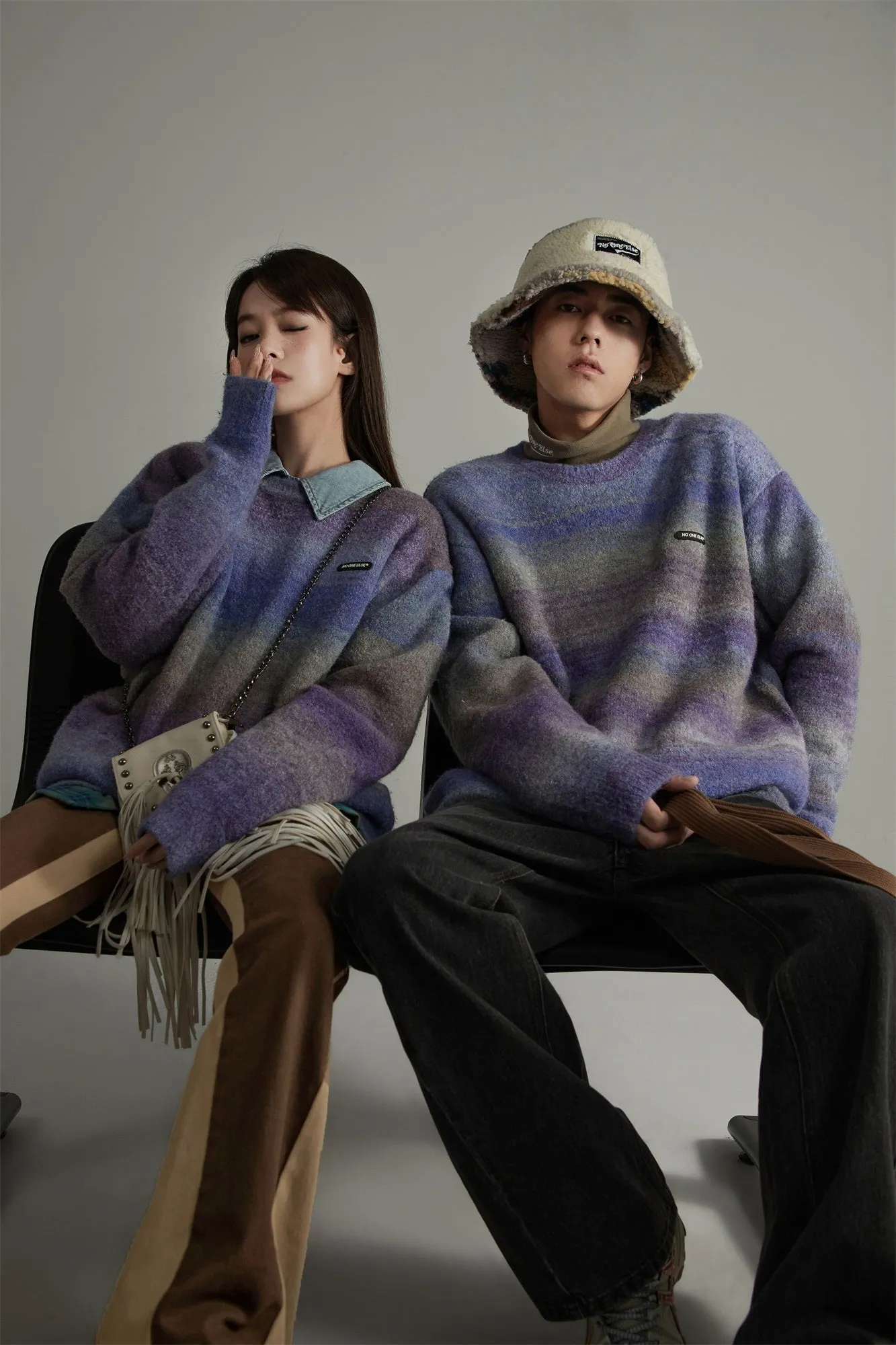 Gradient Stripe Knit Sweater