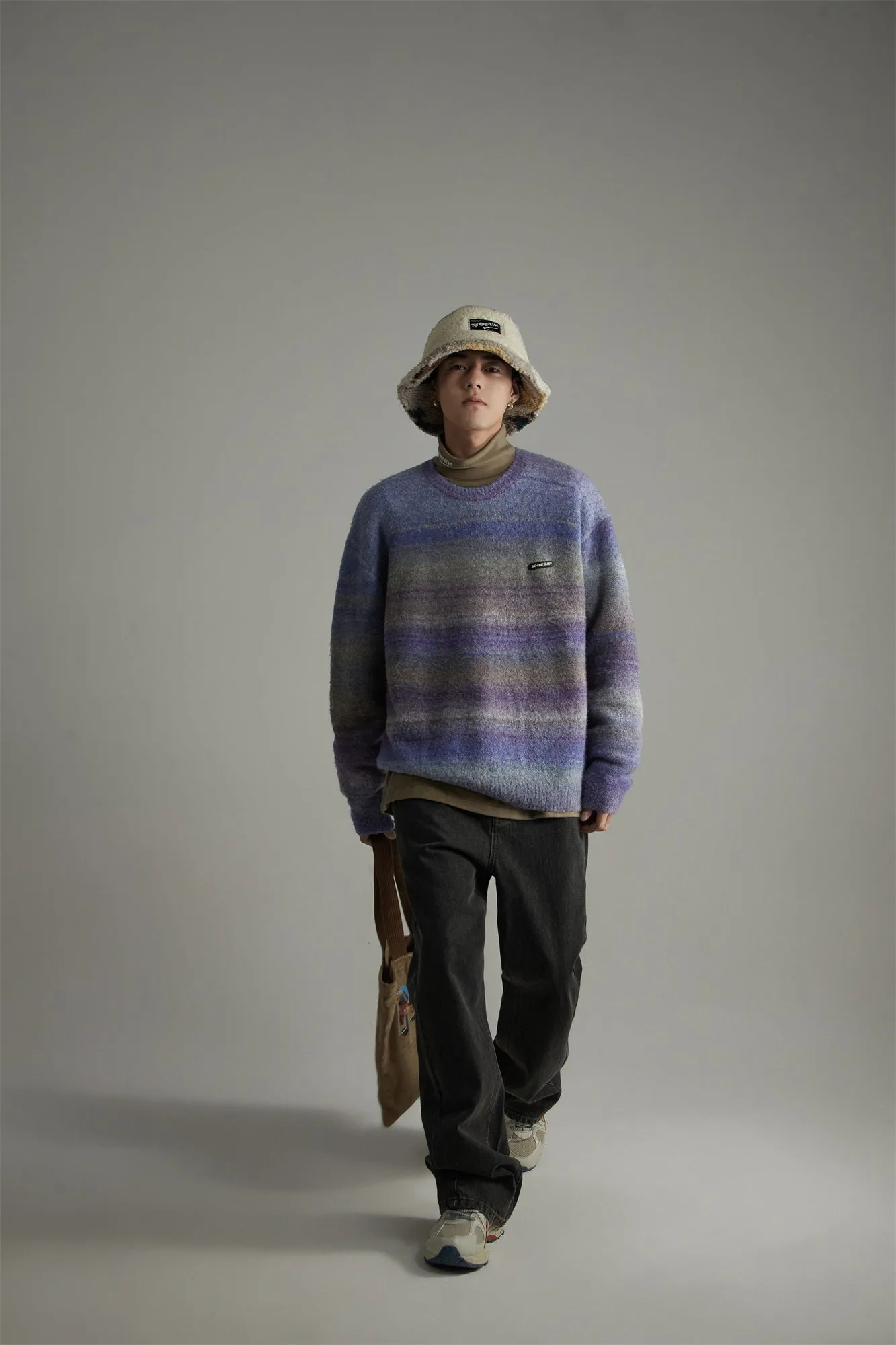 Gradient Stripe Knit Sweater