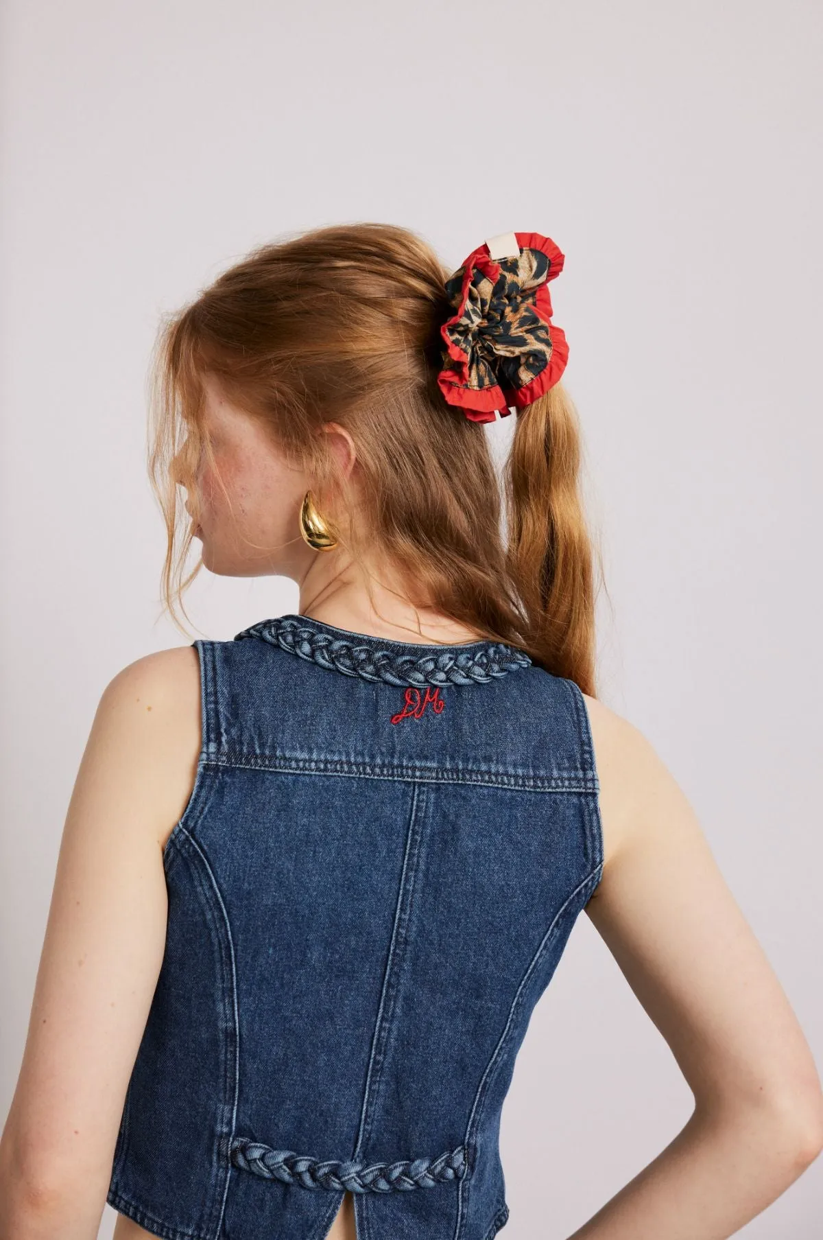 Isla Denim Waistcoat Vintage Wash Blue