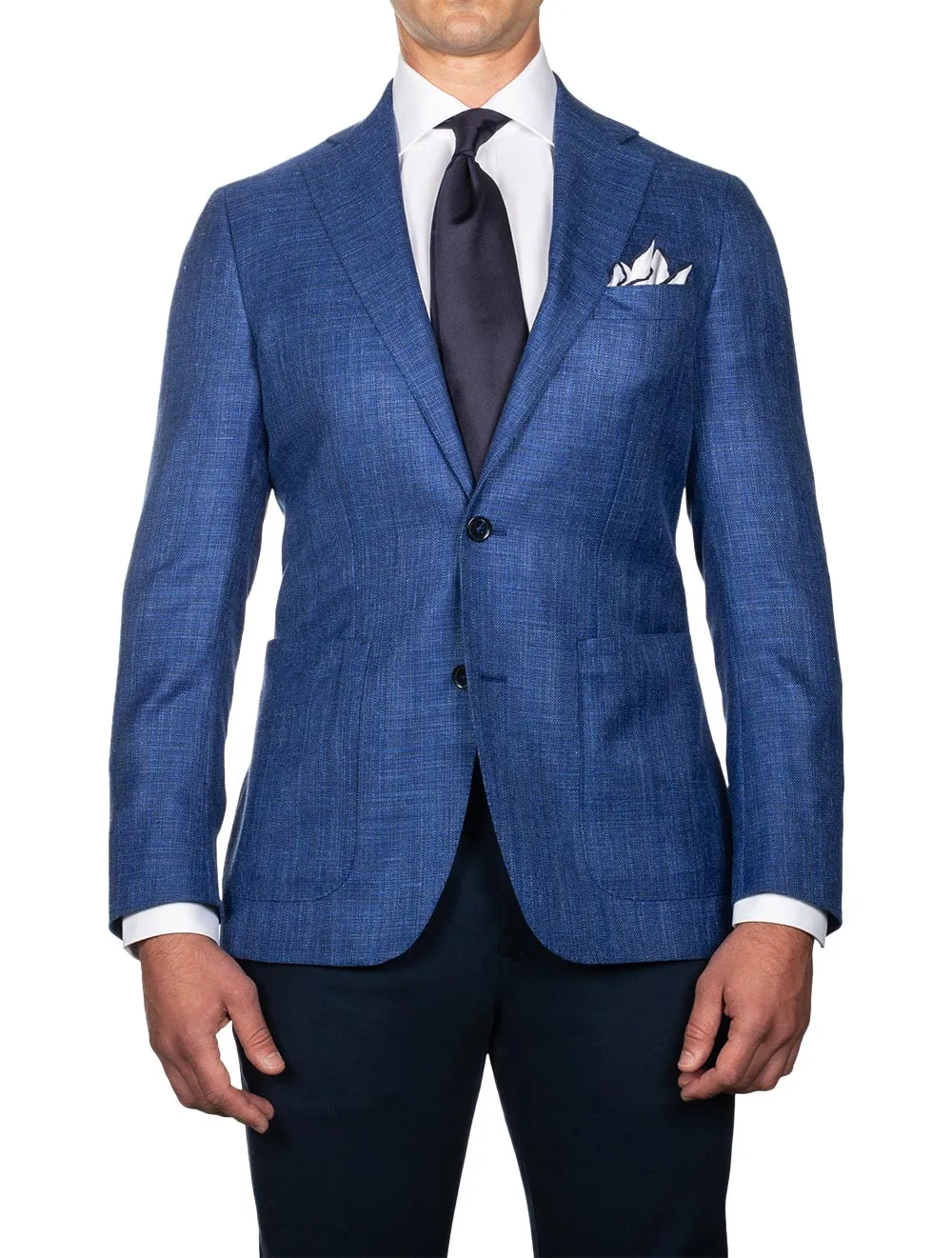 Loro Piana Wool Silk And Linen Jacket Blue