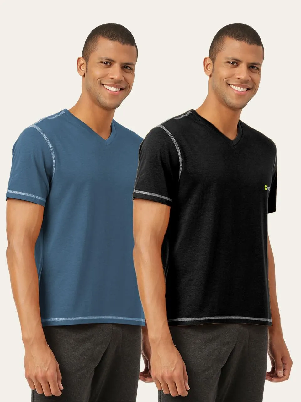 Men's Organic Bamboo Casual Tees - V Neck - (Pack of 2)