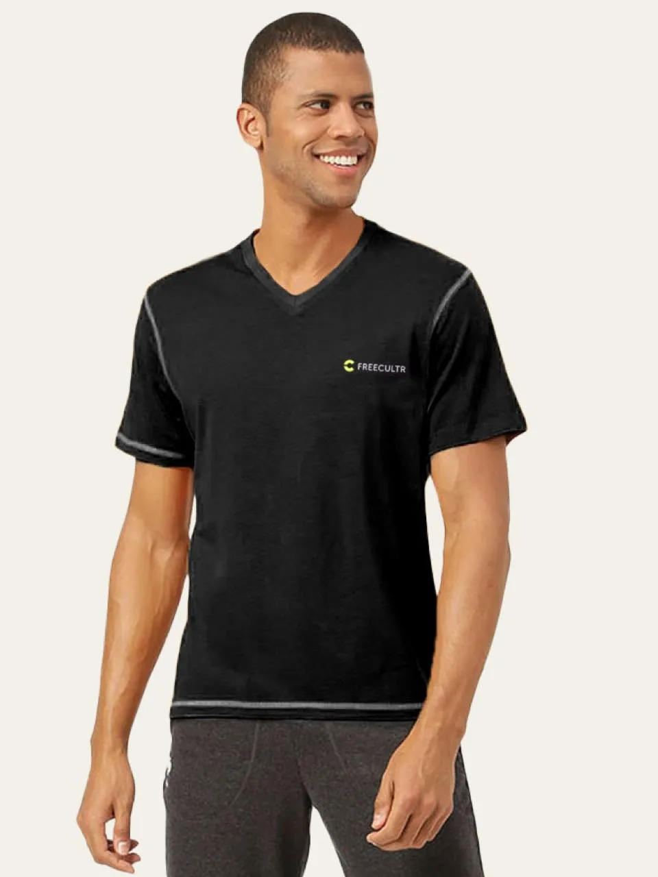 Men's Organic Bamboo Casual Tees - V Neck - (Pack of 2)