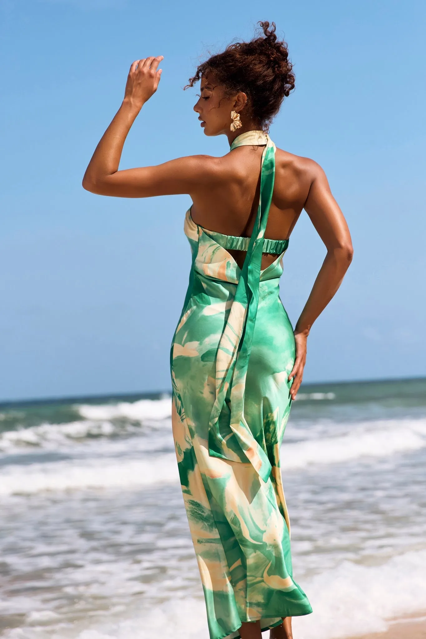 On The Dance Floor Maxi Dress - Green Multi