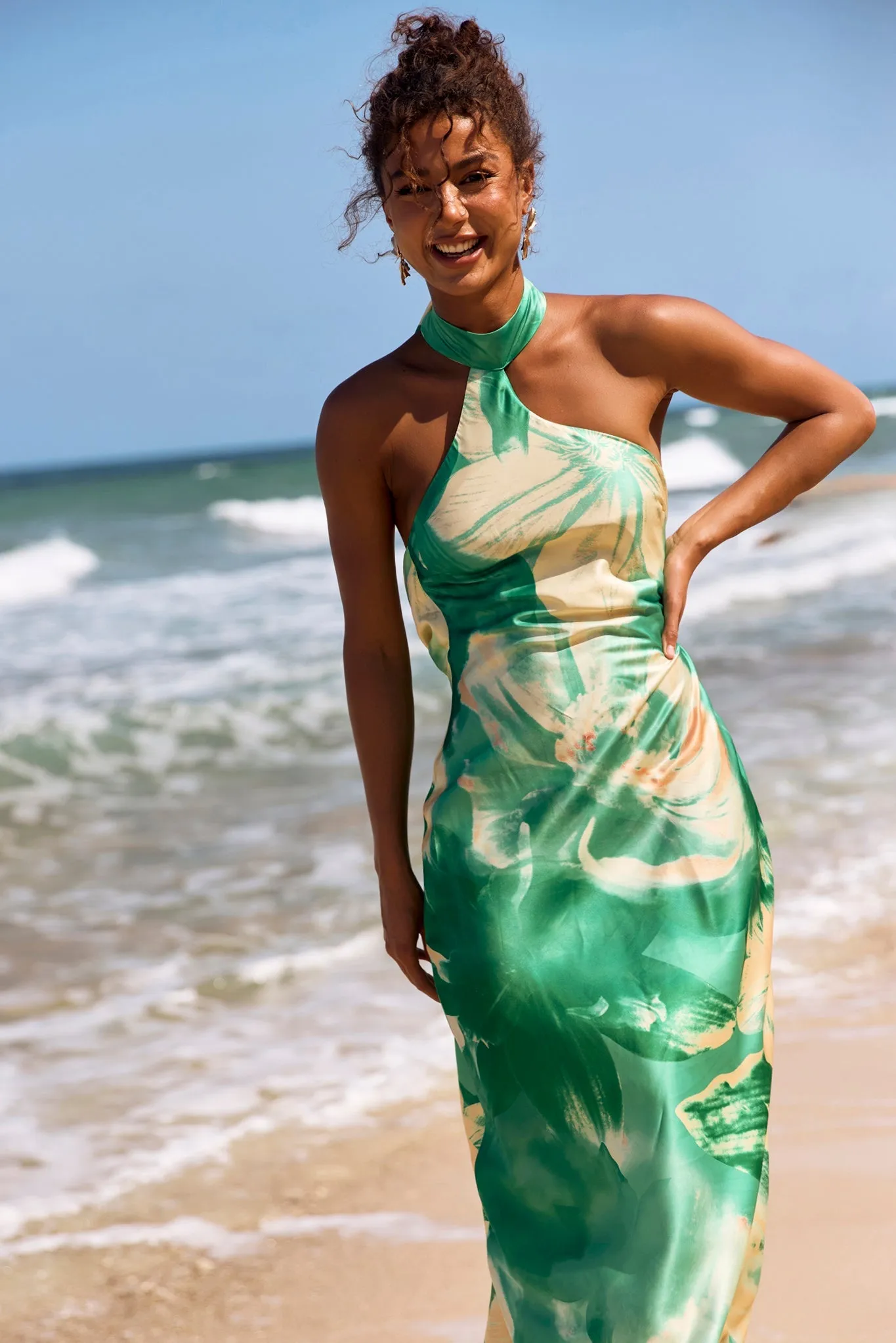 On The Dance Floor Maxi Dress - Green Multi