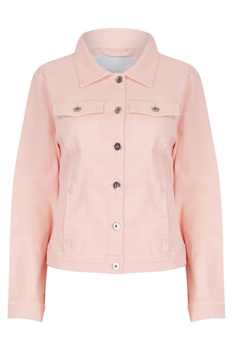 PINK COTTON STRETCH DENIM JACKET