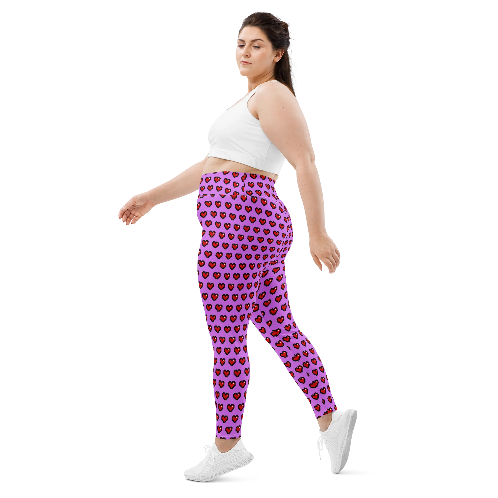 Pixel Hearts Plus Size Leggings (Women's 2XL-6XL)