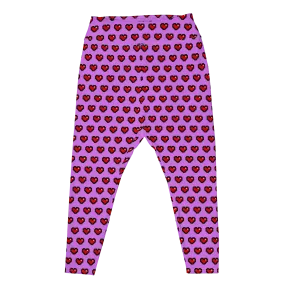 Pixel Hearts Plus Size Leggings (Women's 2XL-6XL)